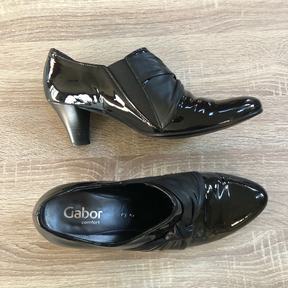 Black Patent Leather Gabor Heels
